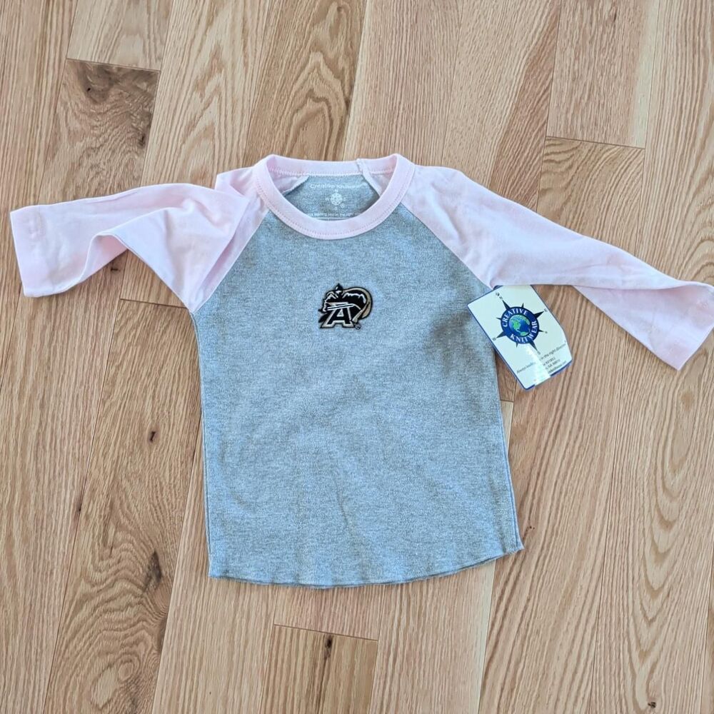 Unbranded Women's Pink and Grey T-shirt